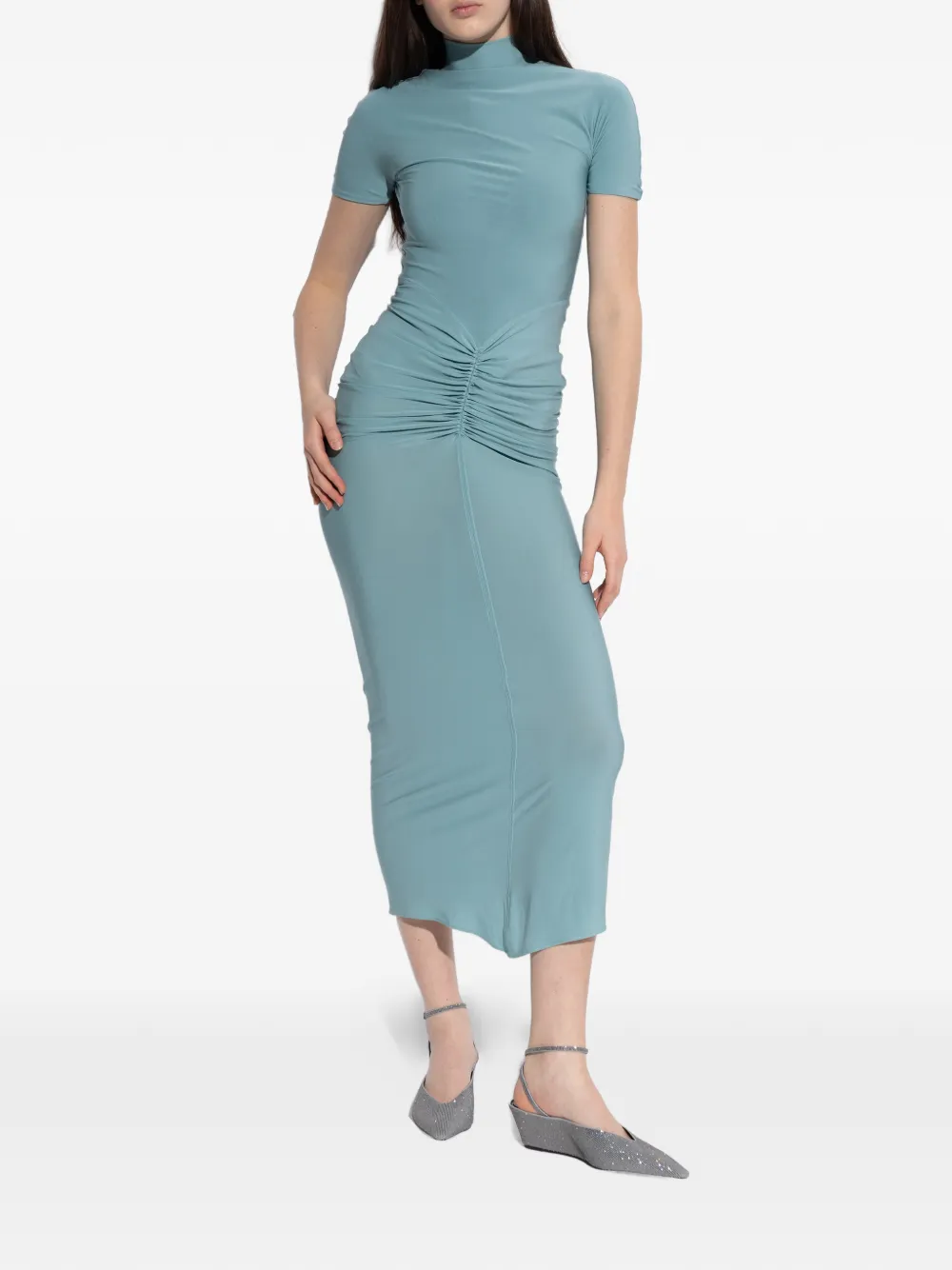 Tory Burch 50mm Pavé-embellished Wedge-heel Pumps In Silver