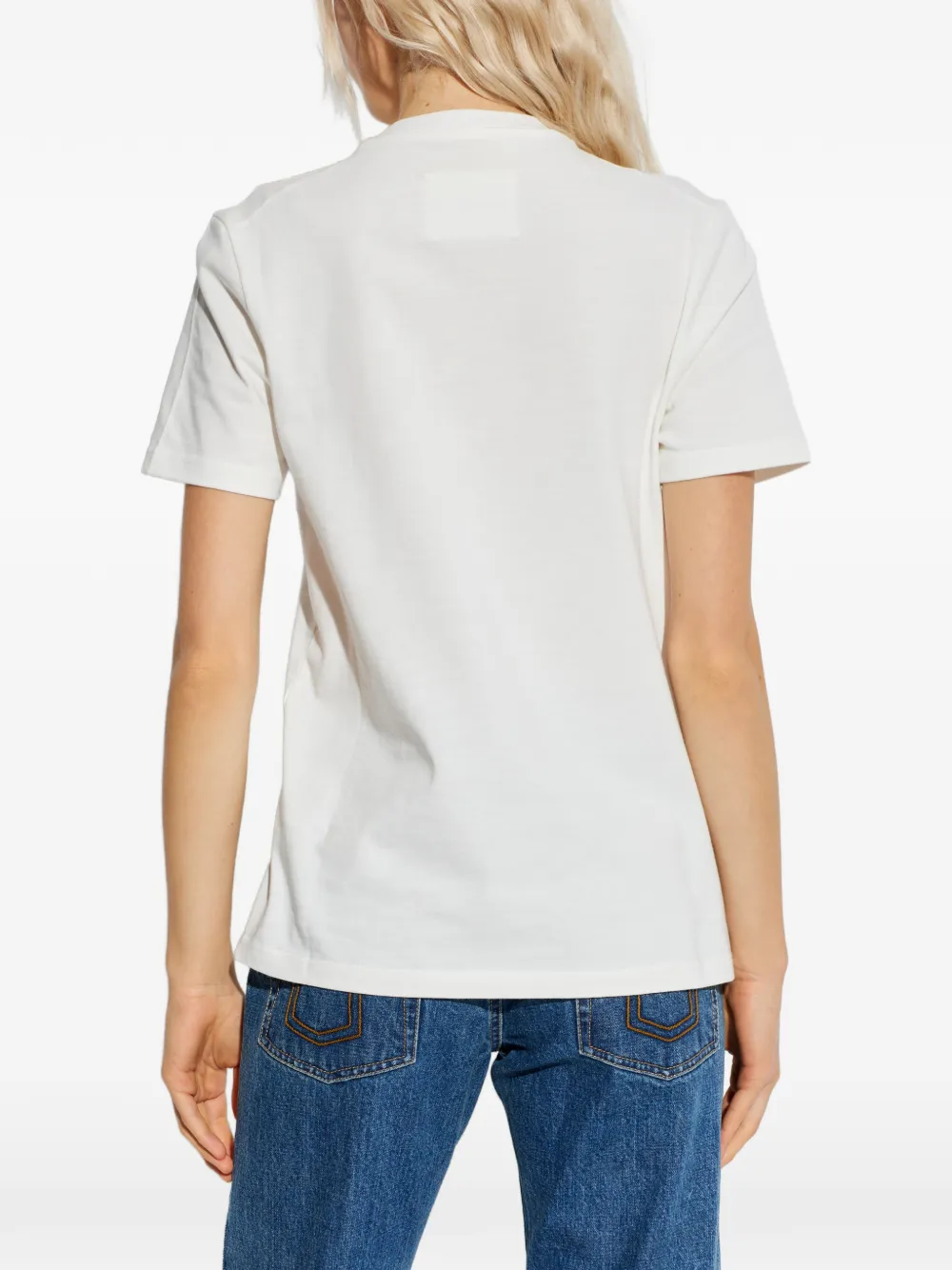 Jil Sander Short-sleeve T-shirt With Centered Logo Detail In White