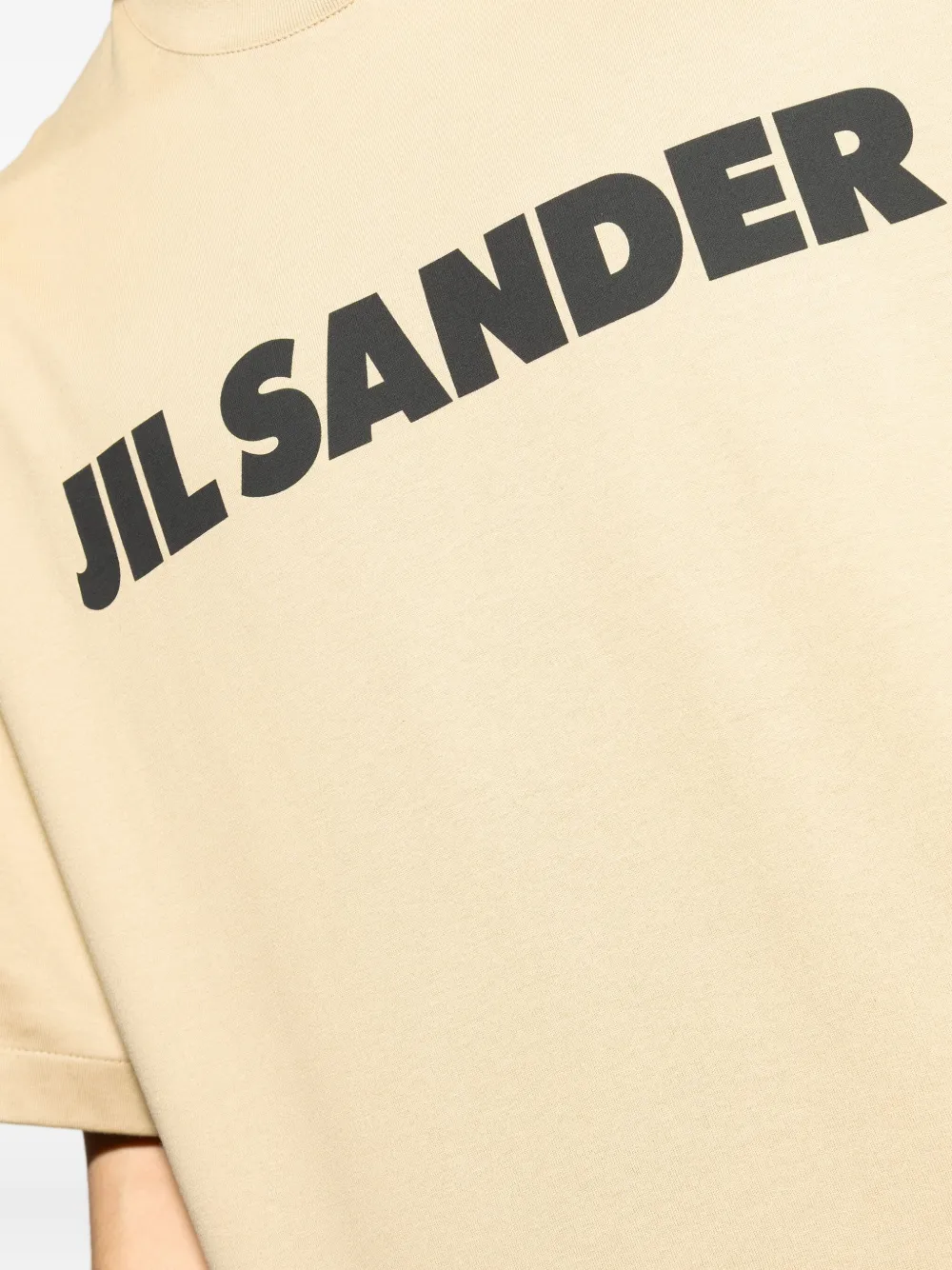 Jil Sander T-shirt met logoprint Beige