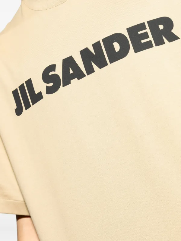 JIL SANDER ロゴTシャツ ベージュ Jil Sander T-shirt Met Logoprint | Beige | FARFETCH NL
