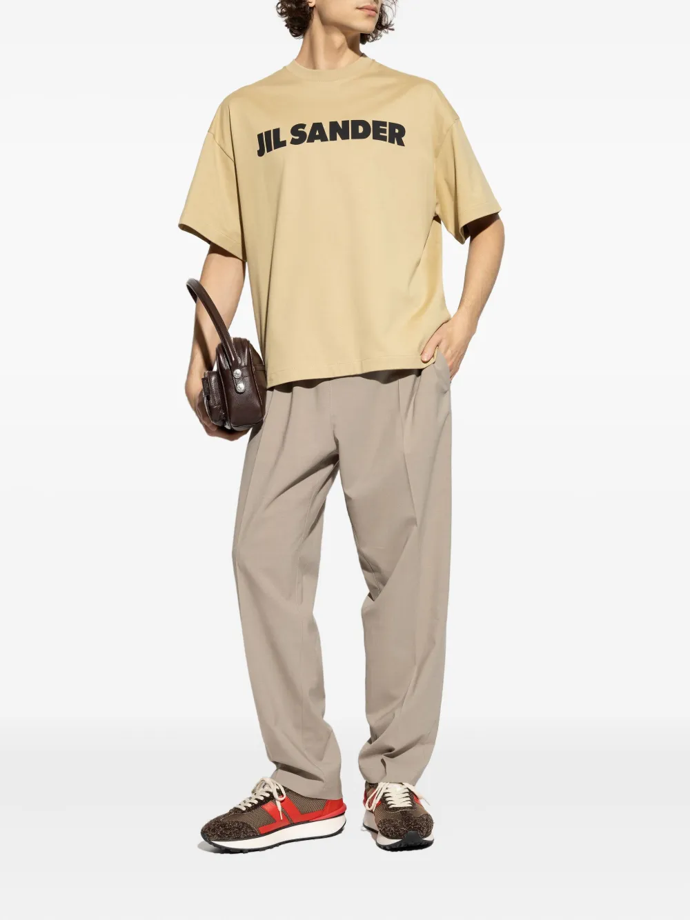 Jil Sander logo-print T-shirt - Beige