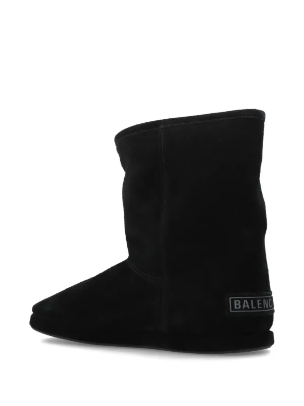 Balenciaga Alaska Soft Suede Boots | Black | FARFETCH