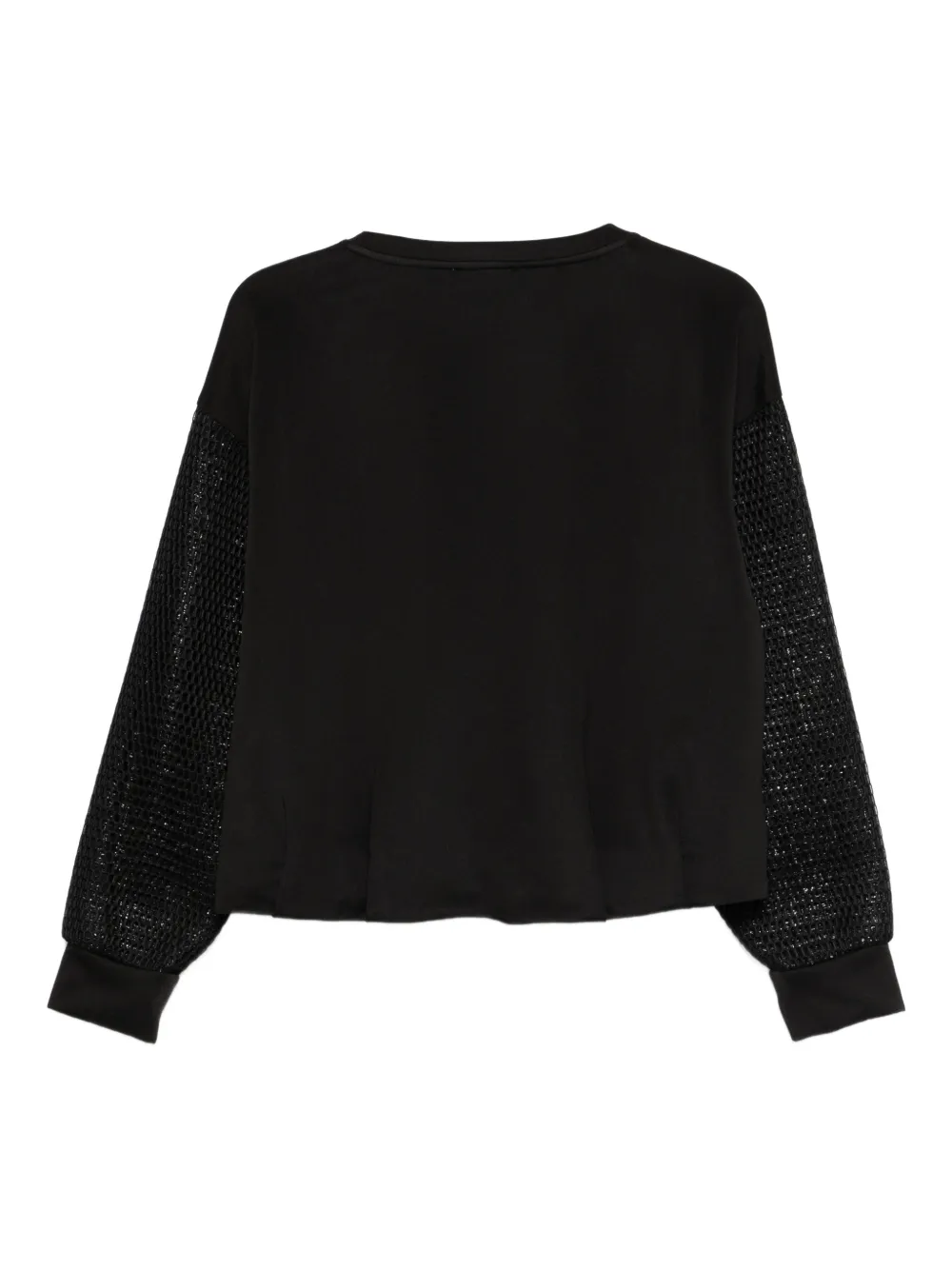 DKNY Sweater met mesh mouwen Zwart
