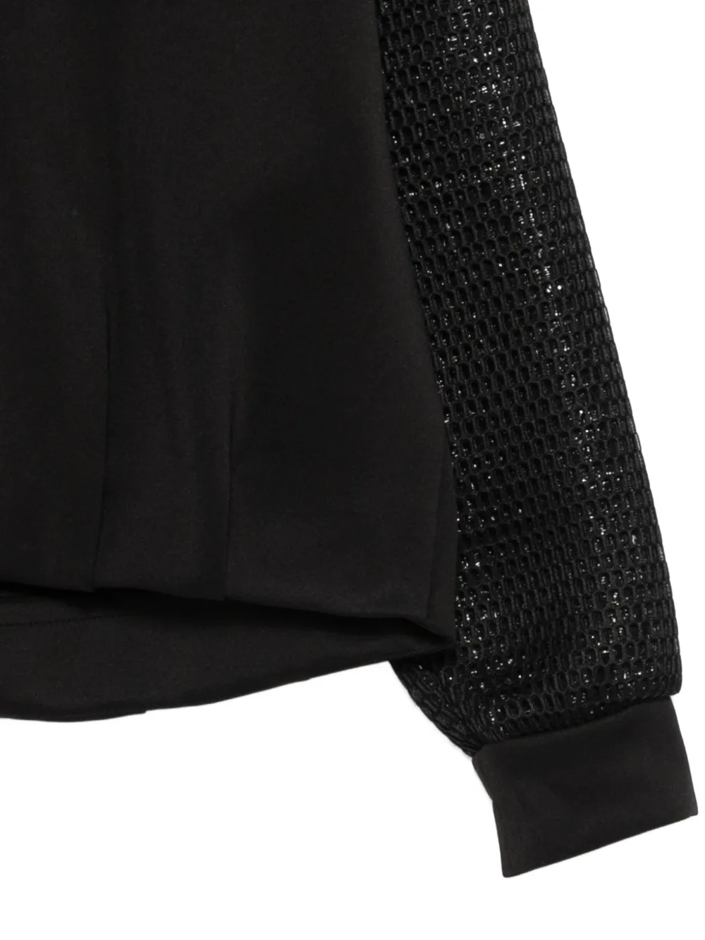 DKNY Sweater met mesh mouwen Zwart