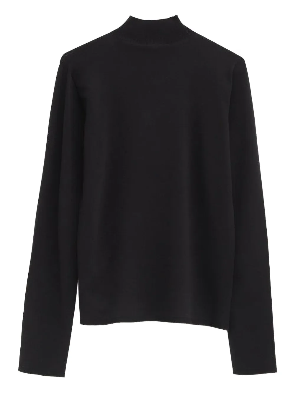 The Row High-neck Rolled Marciat Sweater In Black