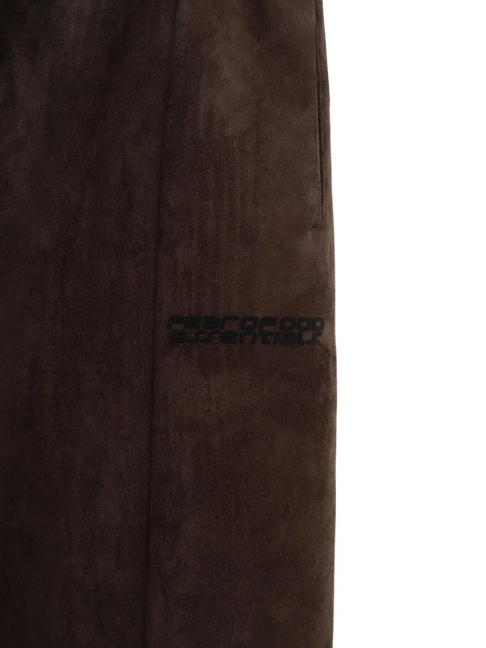 Fear Of God Essentials Suede-effect Flared Track Pants - Brown 
