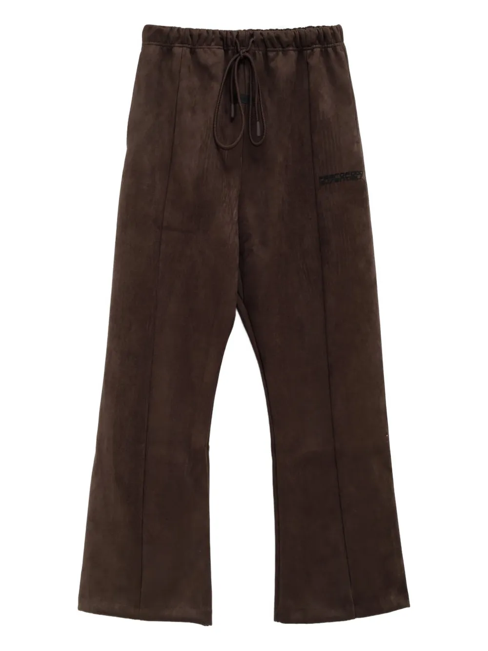 FEAR OF GOD ESSENTIALS suede-effect flared track pants | Brown | Image 1