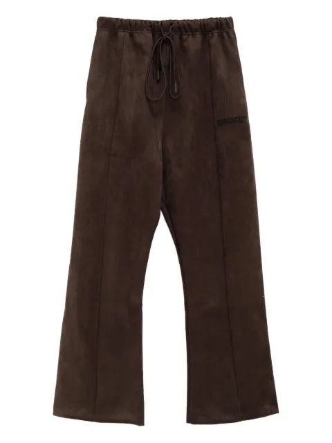 FEAR OF GOD ESSENTIALS suede-effect flared track pants 