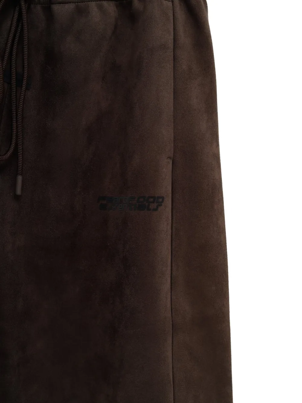 FEAR OF GOD ESSENTIALS Relaxed shorts met suède-effect en trekkoord Bruin