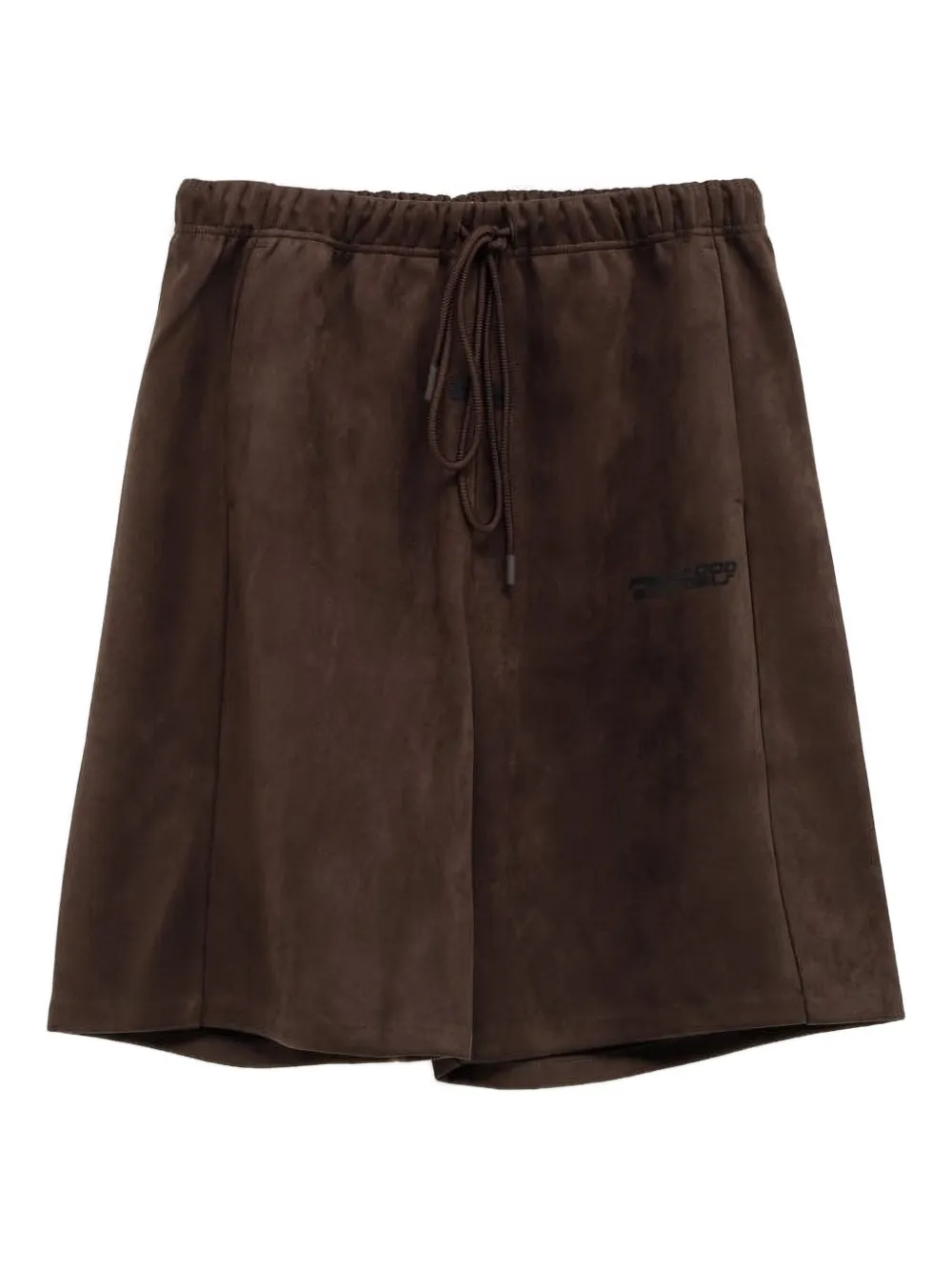 FEAR OF GOD ESSENTIALS Relaxed suede-effect drawstring shorts | Brown | Image 1