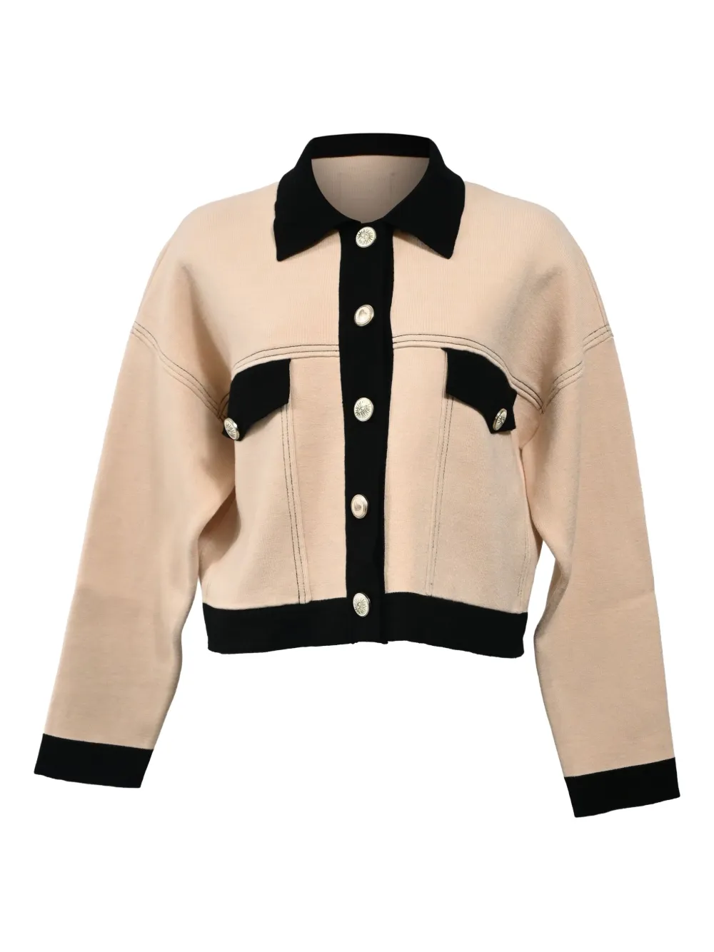 SANDRO flap-pockets cardigan | Neutrals | Image 1