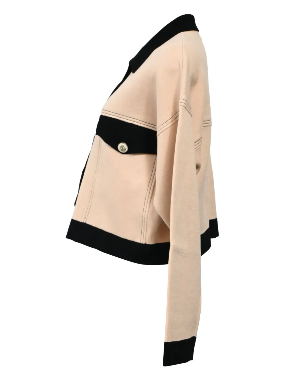 SANDRO Pre-owned Flap-pockets Cardigan In Neutral