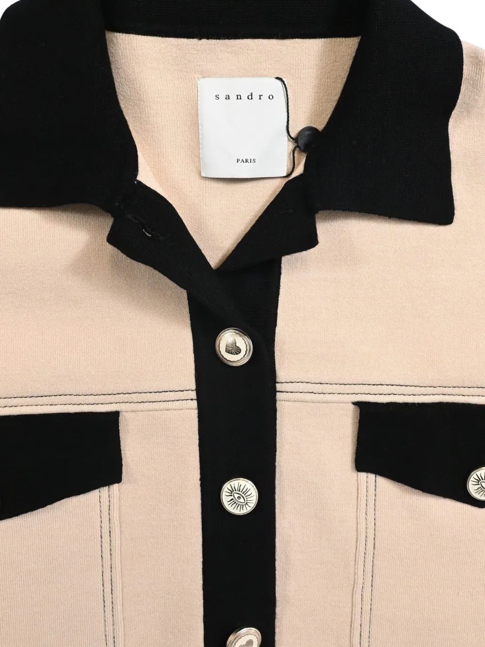 SANDRO Pre-owned Flap-pockets Cardigan In Neutral