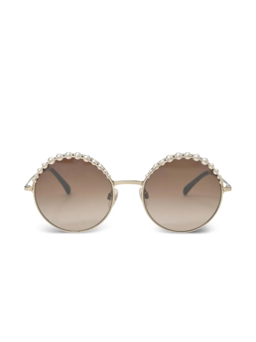 CHANEL Pre-Owned CH4234H pearl-accents round-frame sunglasses - CHANEL Pre-Owned CH4234H pearl-accents round-frame sunglasses -
