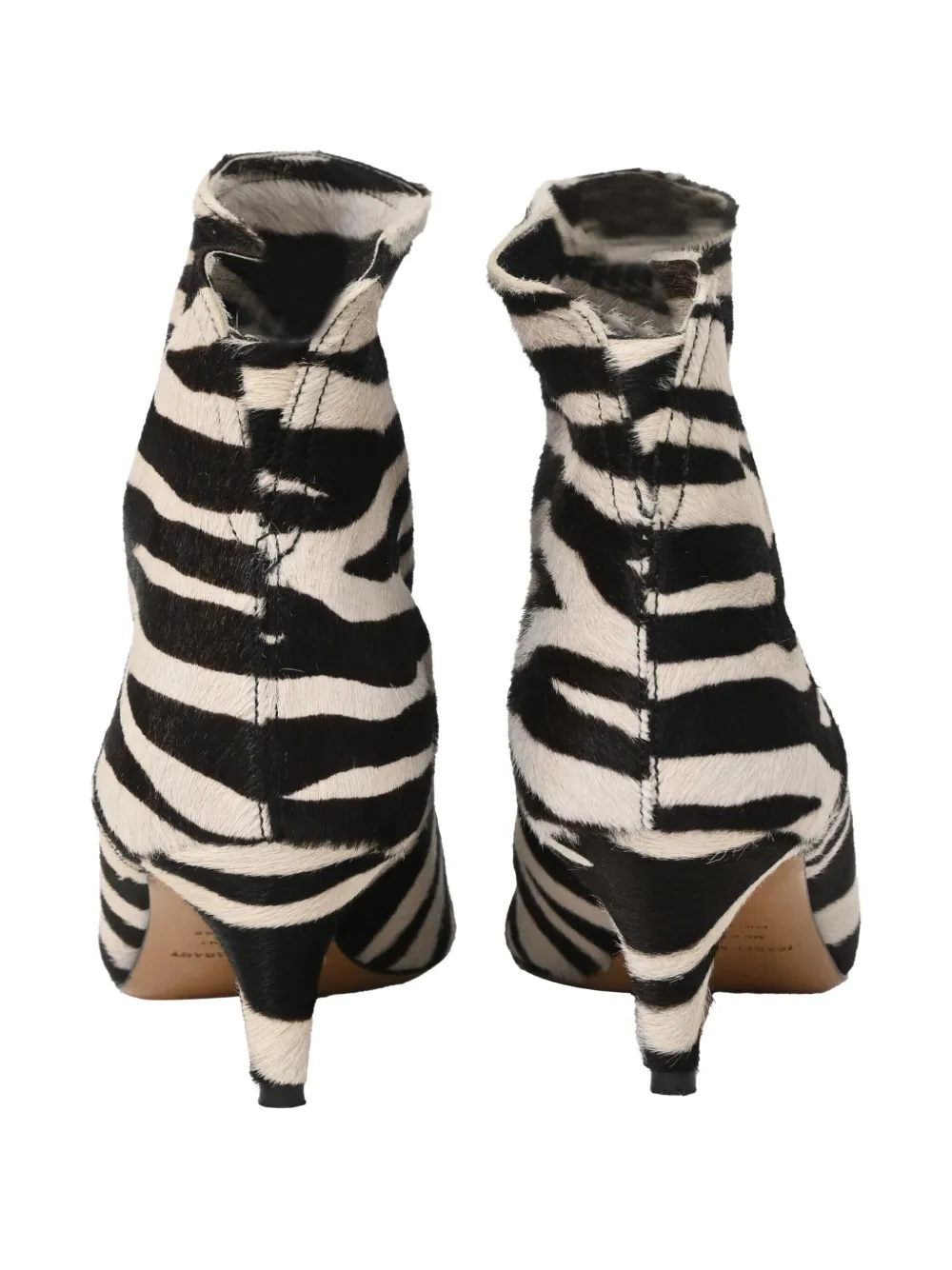ISABEL MARANT VINTAGE Pre-owned 60mm Zebra-print Ankle Boots In White