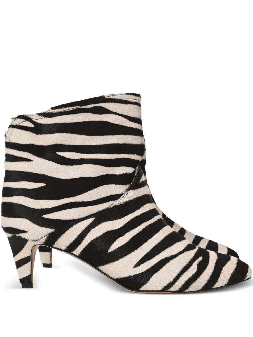 Isabel Marant Vintage 60mm zebra-print ankle boots - ホワイト