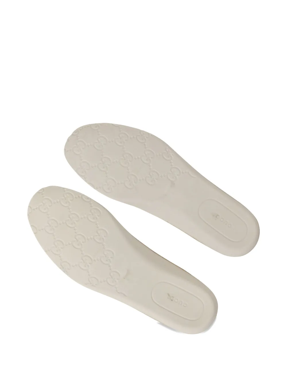 Pre-owned Gucci Rhyton Leather Sneakers In White