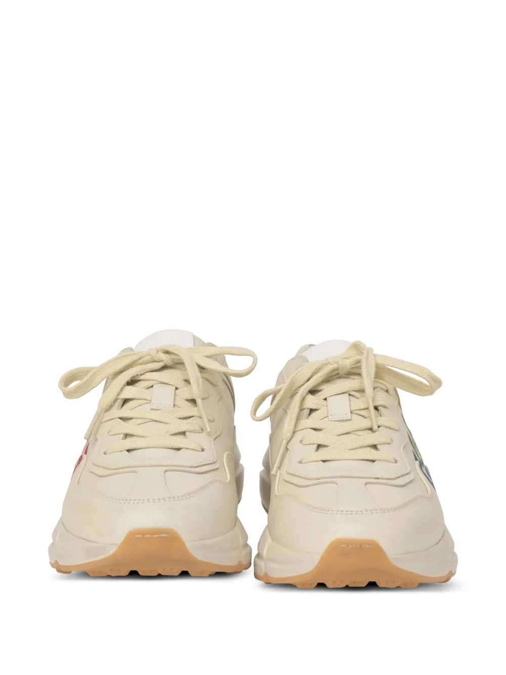 Gucci Pre-Owned Rhyton leren sneakers - Wit