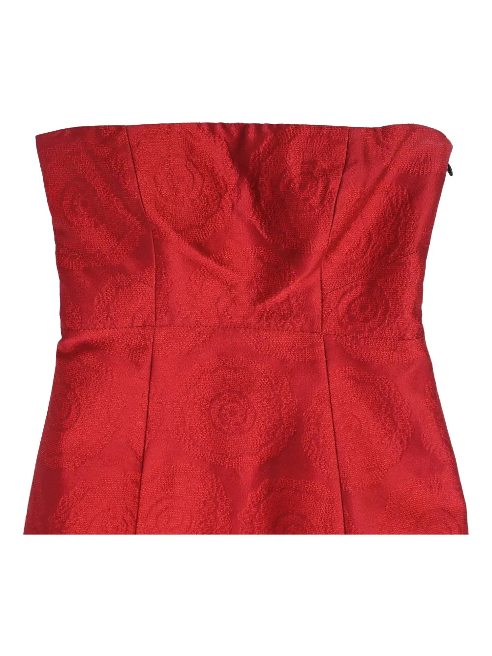 Pre-owned Theory 720mm Mini Rose Strapless Dress In Red