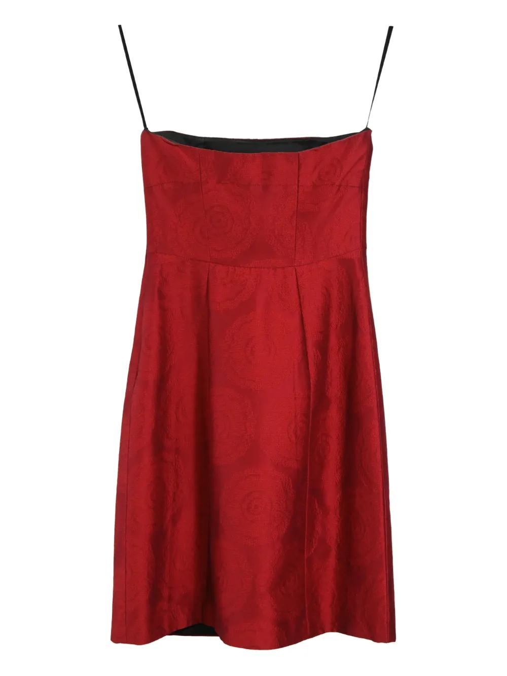 Theory 72 mm Rose strapless mini-jurk - Rood