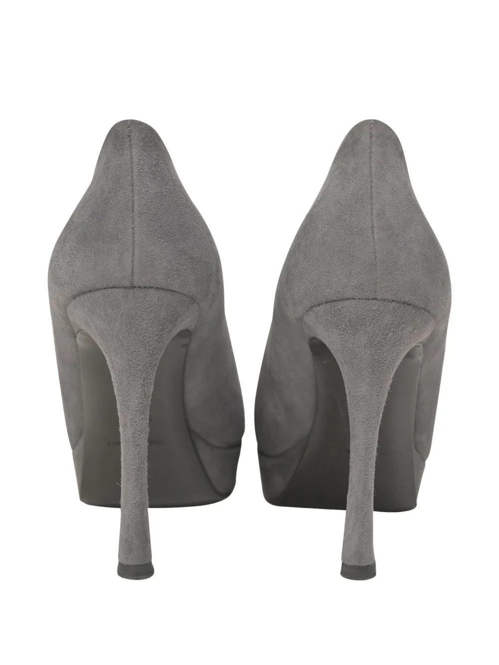 SAINT LAURENT Pre-owned 100mm Gisele Platform Pumps In Gray