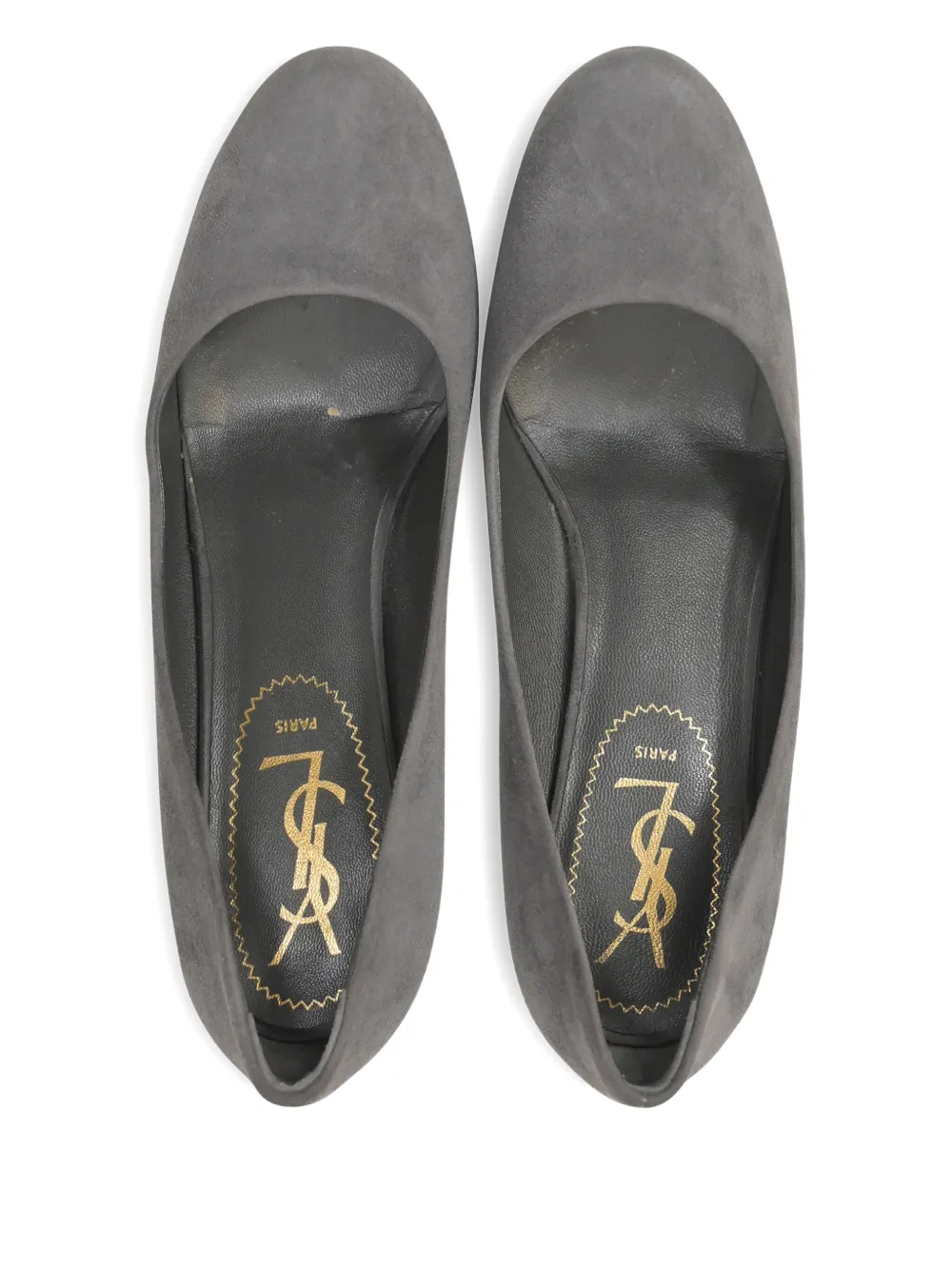 SAINT LAURENT Pre-owned 100mm Gisele Platform Pumps In Gray