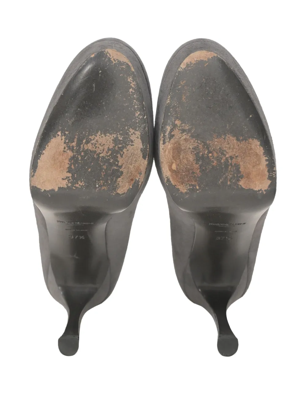 SAINT LAURENT Pre-owned 100mm Gisele Platform Pumps In Gray