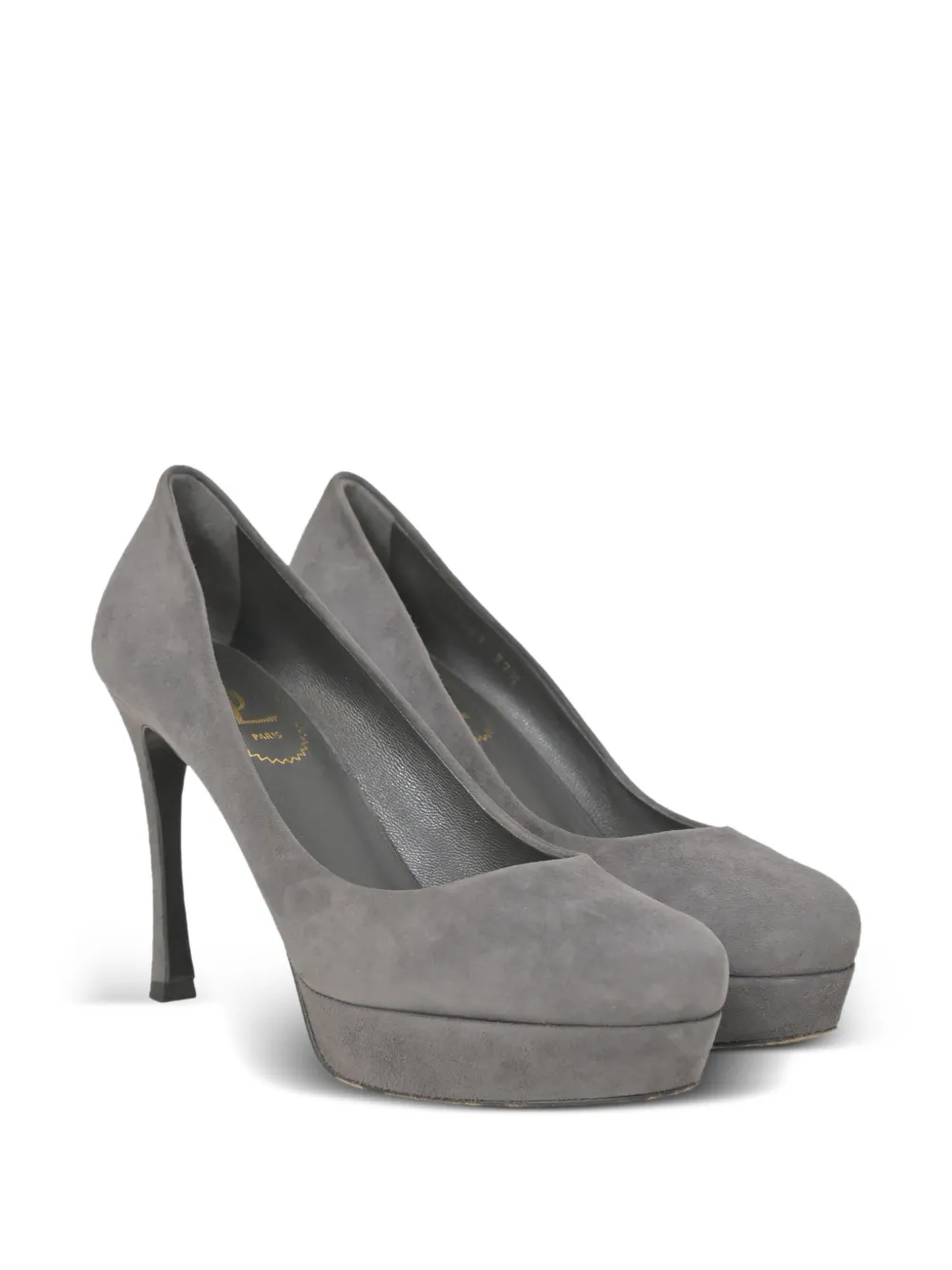 Saint Laurent Pre-Owned 100 mm Gisele pumps met plateauzool - Grijs