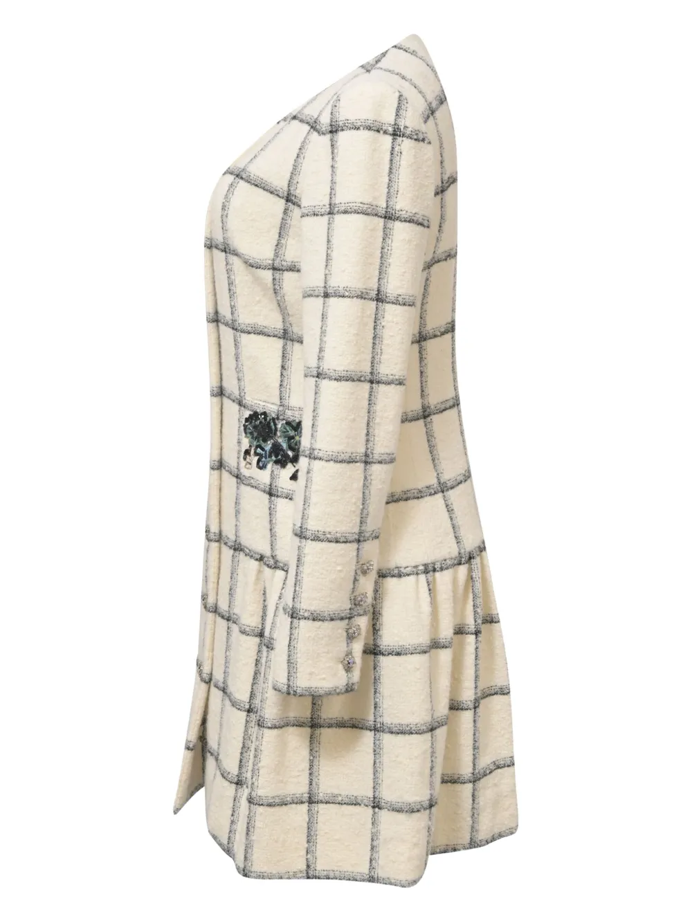 CHANEL Pre-Owned Midi-jurk met tweed textuur - Beige