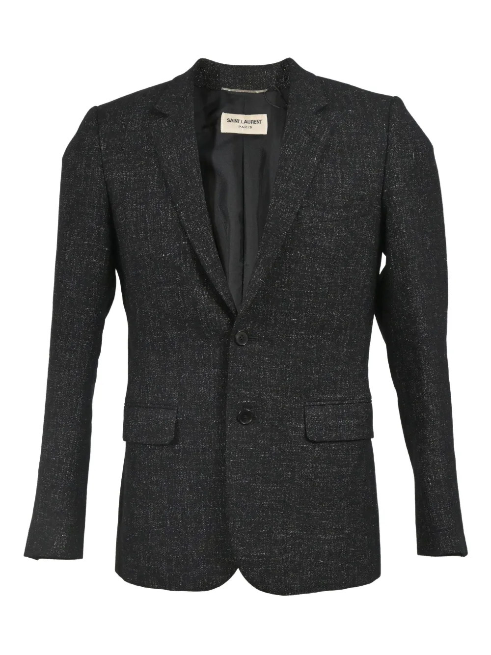 Saint Laurent Pre-Owned 710mm pockets single breasted blazer | Black | Image 1