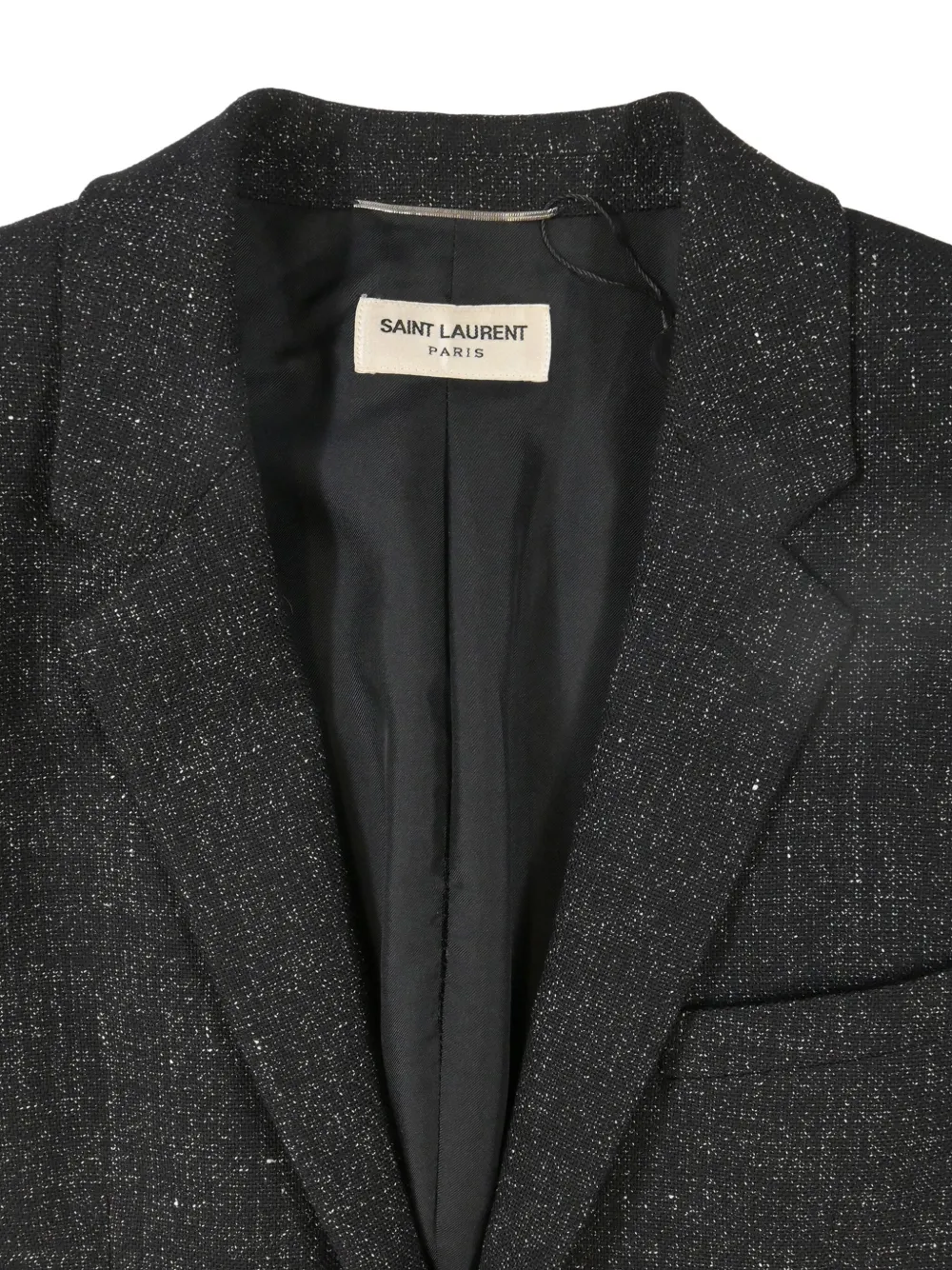 SAINT LAURENT Pre-owned 710mm Pockets Single Breasted Blazer In Black