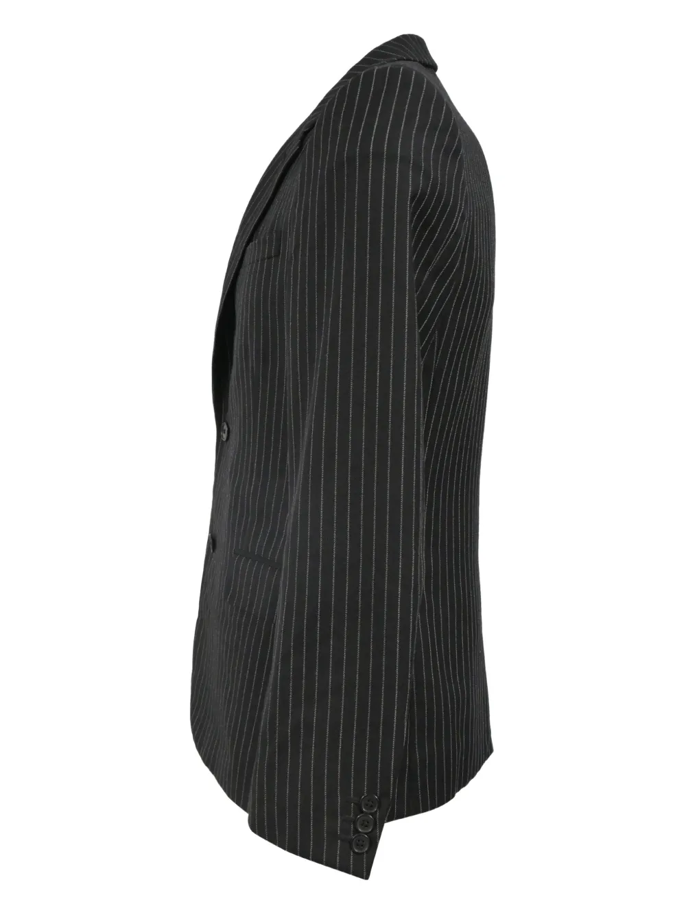 SAINT LAURENT Pre-owned 70mm Pinstripe Single-breasted Blazer In Black