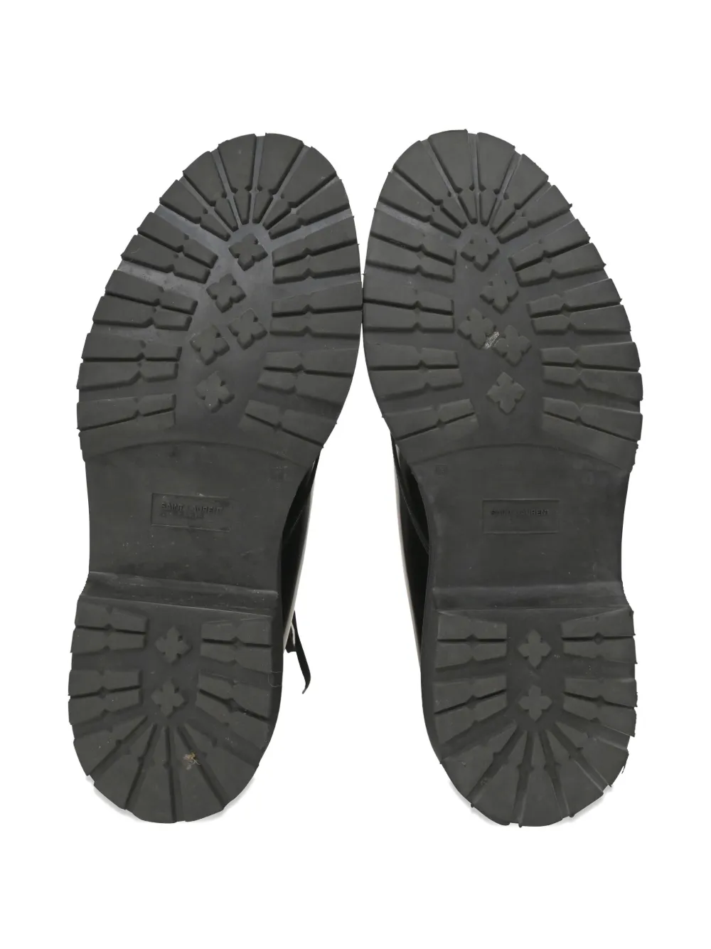 Pre-owned Saint Laurent 30mm Lace-up Boots In Black