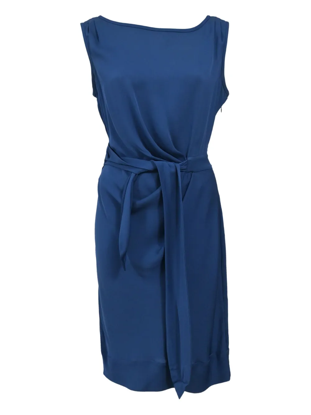 Dvf Vintage belted-detail sleeveless dress - ブルー