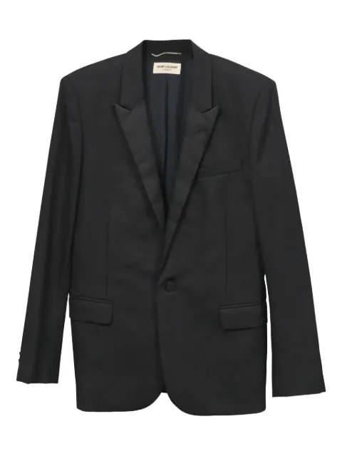 Saint Laurent Pre-Owned blazer con solapas en satén
