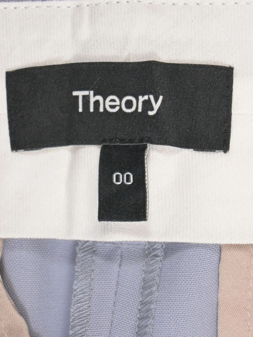 Pre-owned Theory Cotton Tapered Trousers In Gray