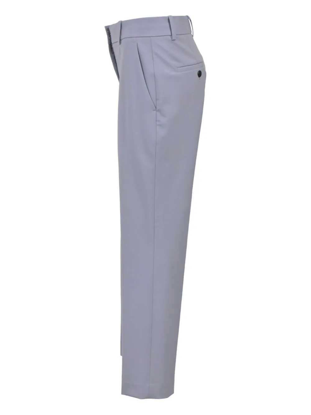 Pre-owned Theory Cotton Tapered Trousers In Gray
