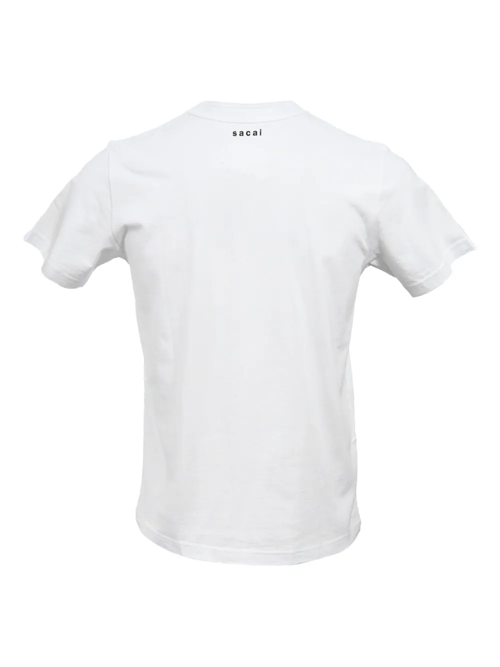 SACAI Pre-owned X Kaws Flock-print Crewneck T-shirt In White