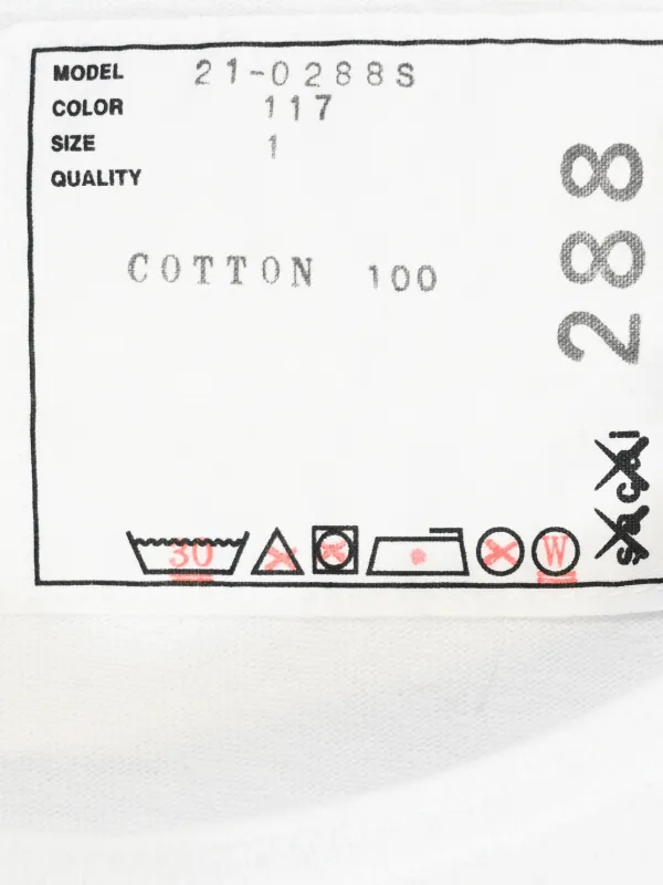 Sacai x KAWS flock-print Crewneck T-shirt | White | FARFETCH ID