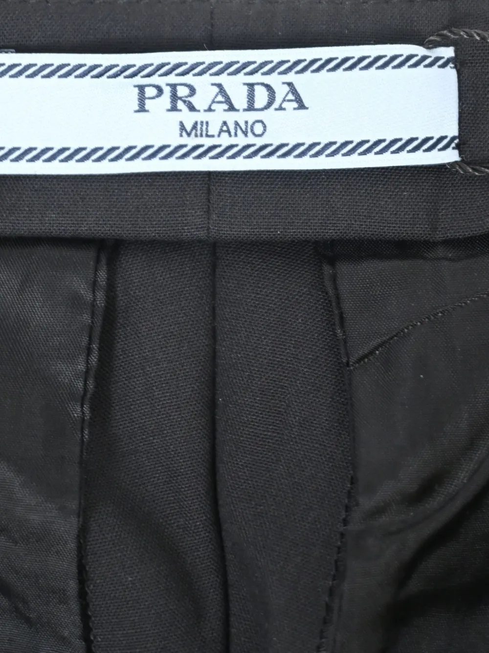 PRADA Pre-owned High-rise Bell Trousers In Gray