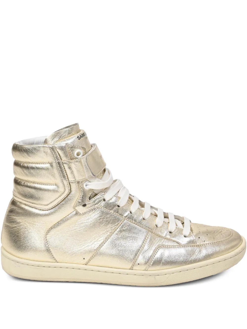 Saint Laurent Pre-Owned SL/12H lace-up sneakers | Gold | Image 1