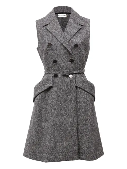 Christian Dior Pre-Owned belted tailored mini dress
