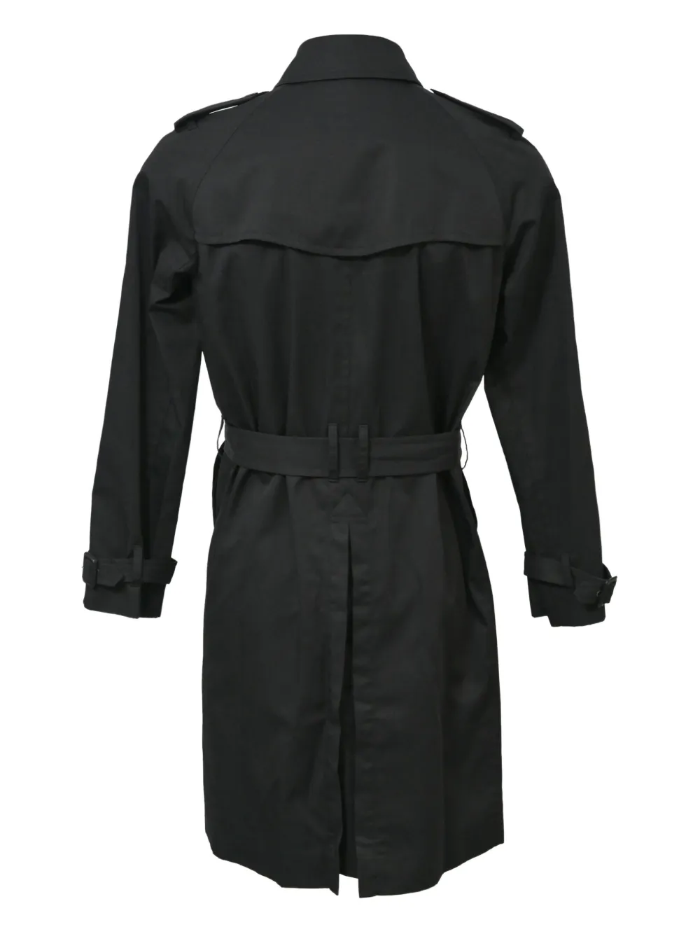 Saint Laurent Pre-Owned gabardina con doble botonadura y cinturón | Image 2