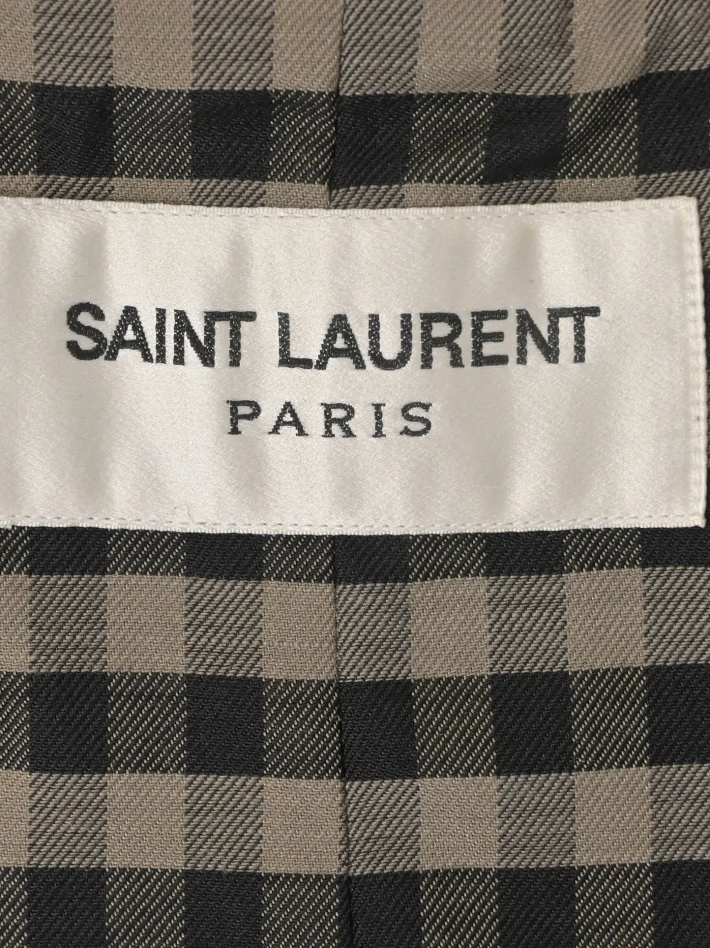 Pre-owned Saint Laurent Double-breasted Belted Trench Coat In Black