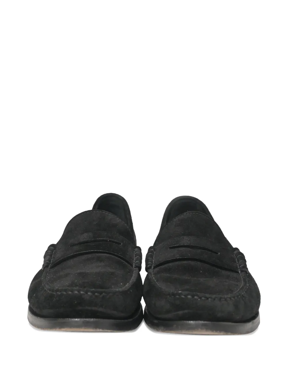SAINT LAURENT Pre-owned Almond-toe Loafers In Black