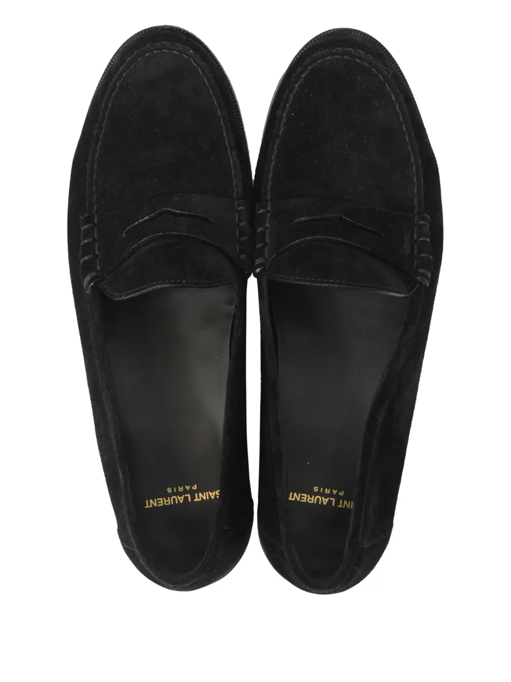 SAINT LAURENT Pre-owned Almond-toe Loafers In Black