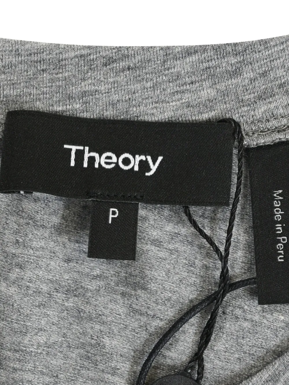 Pre-owned Theory Crew-neck Long-sleeve T-shirt In Gray
