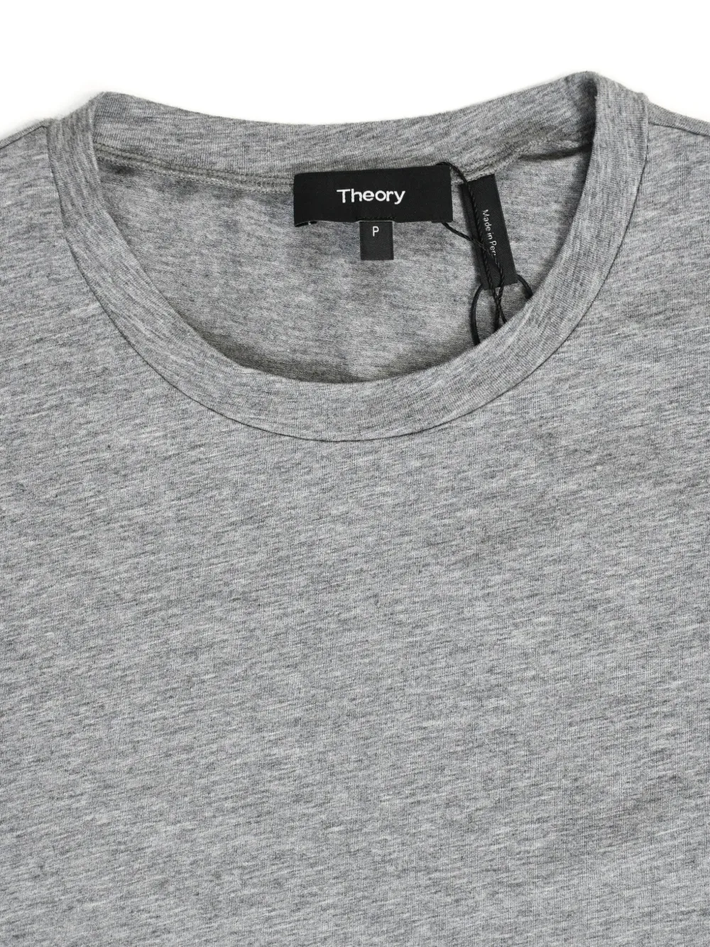 Pre-owned Theory Crew-neck Long-sleeve T-shirt In Gray