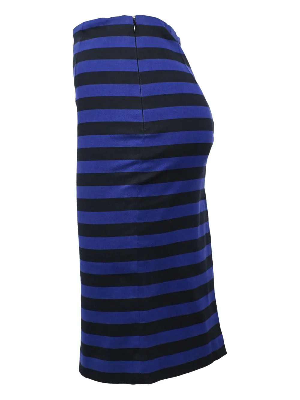 Pre-owned Prada Striped Midi Skirt In Blue