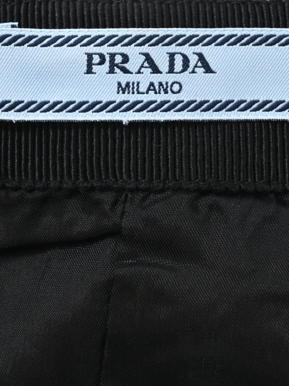 Pre-owned Prada Striped Midi Skirt In Blue